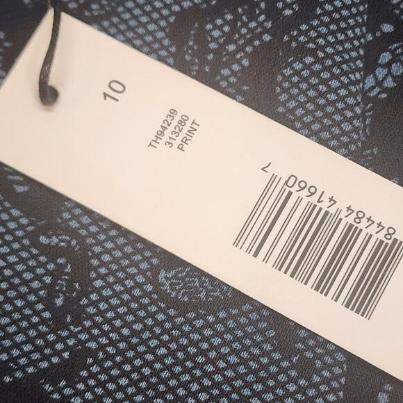 T Tahari Blue with Black‎ Lace Floral Maxi Skirt Size 10 - NWT - Picture 6 of 7